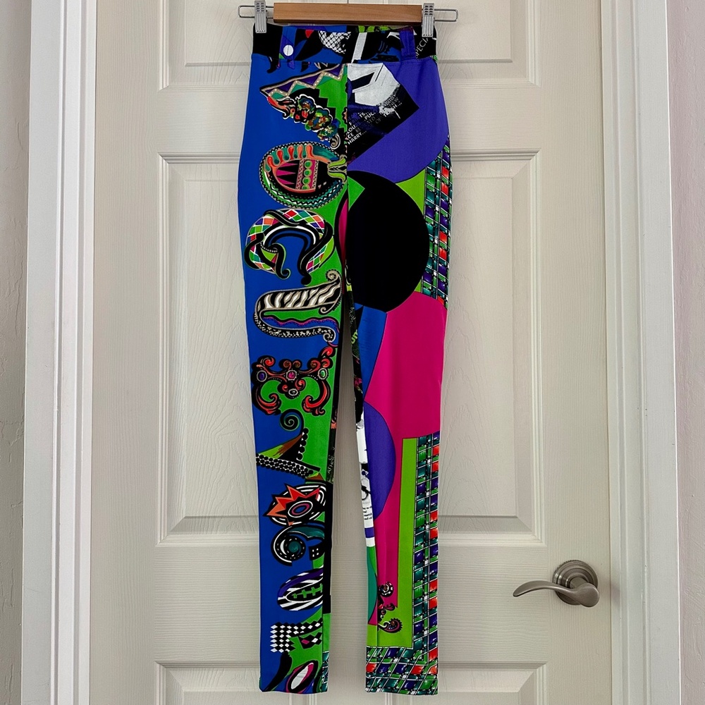 Gianni Versace Couture Vintage Vogue Print Leggings IT 40 / US 4 - Picture 2 of 16